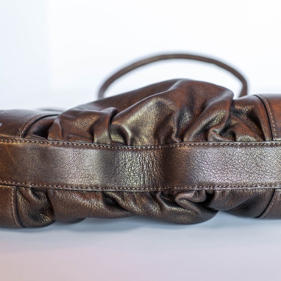 Cole Haan Bronze Purse with Buckles - Picture 2 of 8